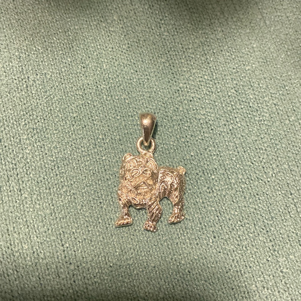 Bulldog necklace charm